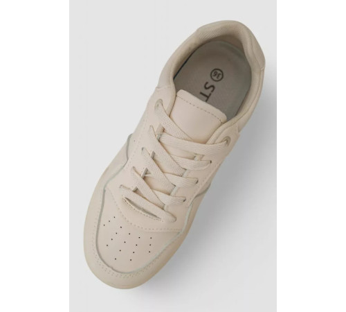 Кеди жіночі однотонні, колір бежевий, 248RAD130