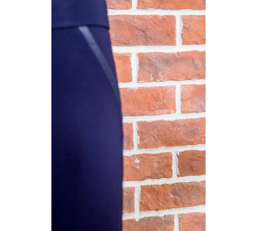 Лосини зі вставками із шкірзаму, темно-синього кольору, 172R5514