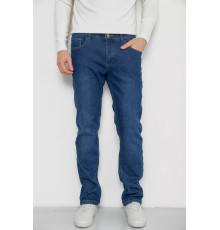 Джинсы мужские на флисе, цвет синий, 254R2411.