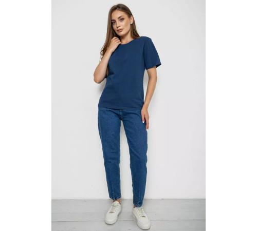 Футболка жіноча однотонна, колір синій, 238R112
