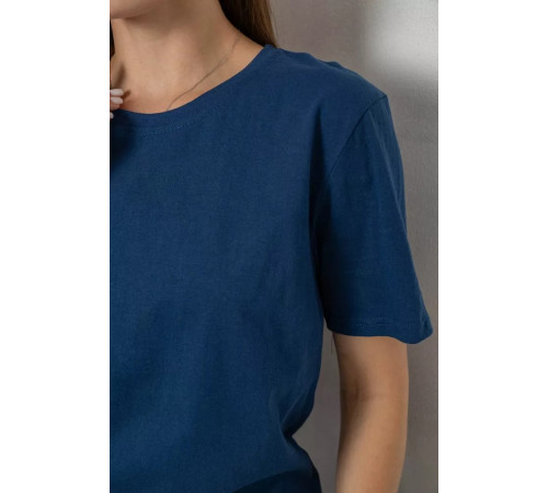 Футболка жіноча однотонна, колір синій, 238R112