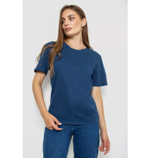 Футболка жіноча однотонна, колір синій, 238R112