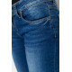 Джинсы женские с потертостями, цвет синий, 244RA603