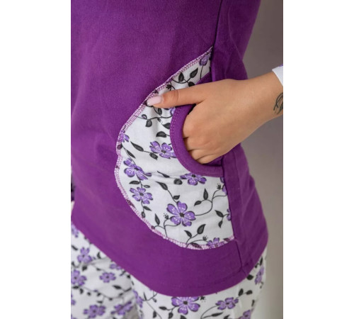 Піжама жіноча на флісі, колір фіолетовий, 243R09054