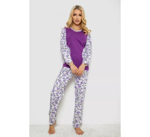 Пижама женская на флисе, цвет фиолетовый, 243R09054