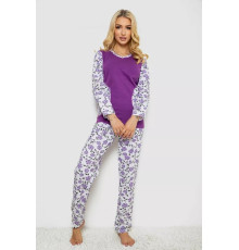 Пижама женская на флисе, цвет фиолетовый, 243R09054