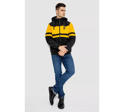 Куртка чоловіча демісезонна двостороння, колір чорно-жовтий, 214R23076