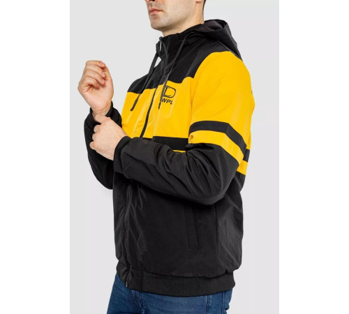 Куртка чоловіча демісезонна двостороння, колір чорно-жовтий, 214R23076