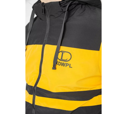 Куртка чоловіча демісезонна двостороння, колір чорно-жовтий, 214R23076