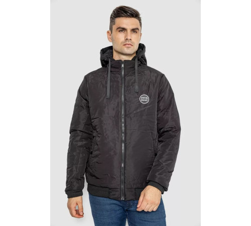 Куртка чоловіча демісезонна двостороння, колір чорно-жовтий, 214R23076