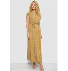 Платье с принтом, цвет светло-коричневый, 214R0228-9.