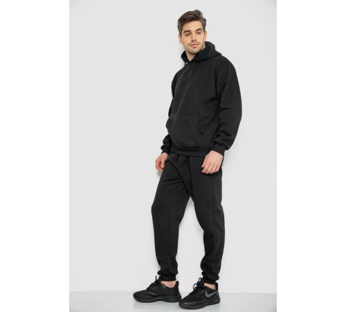 Спорт костюм чоловічий на флісі, колір чорний, 244R9146