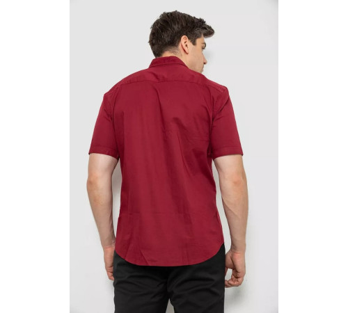 Рубашка мужская однотонная, цвет бордовый, 214R6917-7