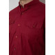 Рубашка мужская однотонная, цвет бордовый, 214R6917-7