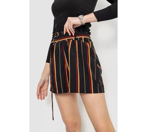 Шорти жіночі в смужку, колір чорний, 244R078