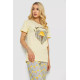 Жіноча піжама з принтом, колір жовтий, 243R6001