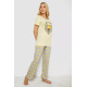 Жіноча піжама з принтом, колір жовтий, 243R6001