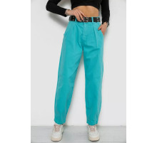 Джинсы женские баллоны, цвет бирюзовый, 250R00276