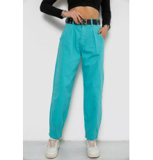 Джинси жіночі балони, колір бірюзовий, 250R00276