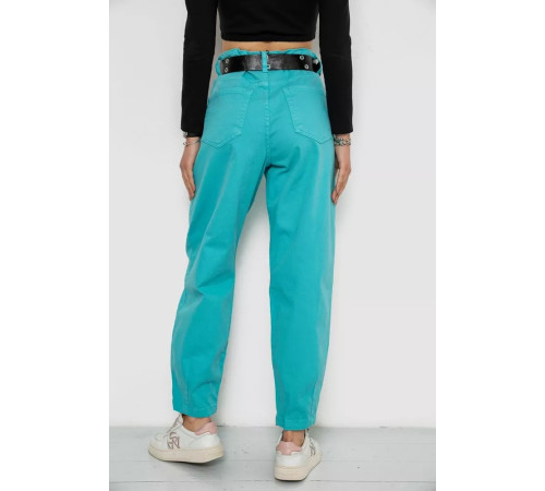 Джинсы женские баллоны, цвет бирюзовый, 250R00276