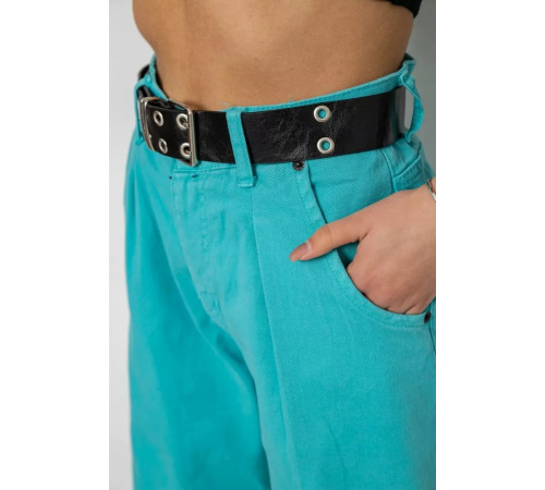 Джинсы женские баллоны, цвет бирюзовый, 250R00276