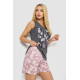 Піжама жіноча з принтом, колір сірий, 243R9624