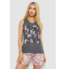 Женская пижама с принтом, цвет серый, 243R9624