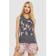 Піжама жіноча з принтом, колір сірий, 243R9624