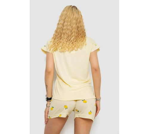 Женская пижама с принтом, цвет желтый, 243R2100