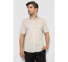 Рубашка мужская однотонная, цвет бежевый, 214R7117