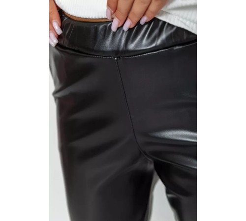 Лосини жіночі з екошкіри, колір чорний, 214R2031