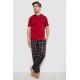 Піжама чоловіча з принтом, колір бордовий, 243R1006