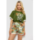 Женская пижама с принтом, цвет зеленый, 243R15452