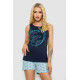 Піжама жіноча з принтом, колір синій, 243R24478