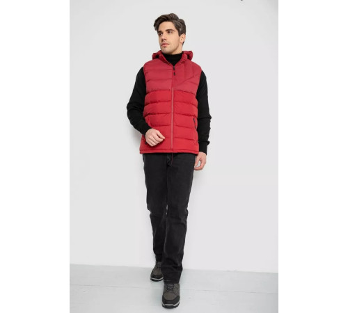 Жилетка чоловіча демісезонна, колір бордовий, 244RC666