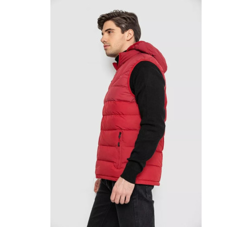 Жилетка чоловіча демісезонна, колір бордовий, 244RC666