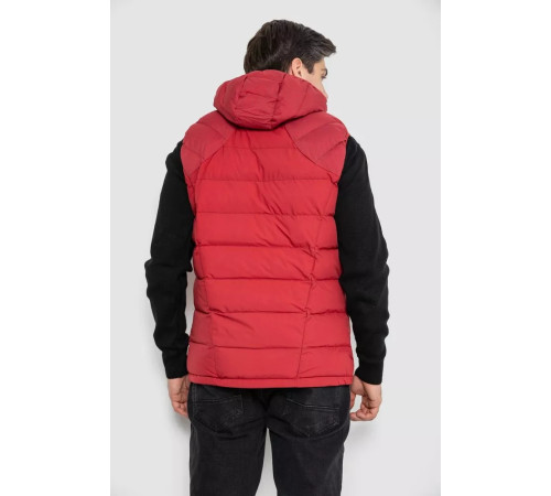 Жилетка чоловіча демісезонна, колір бордовий, 244RC666