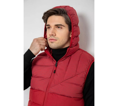 Жилетка чоловіча демісезонна, колір бордовий, 244RC666