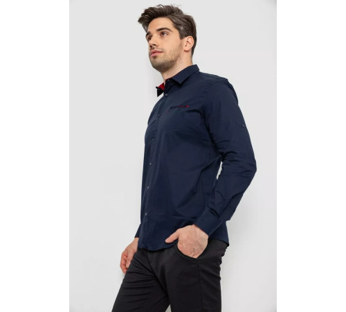 Рубашка мужская, цвет темно-синий, 214R7186