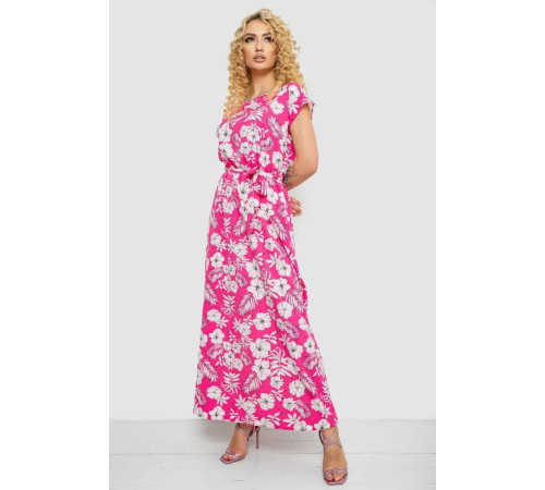 Платье с принтом софт, цвет розово-белый, 214R0228-1.