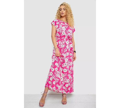 Платье с принтом софт, цвет розово-белый, 214R0228-1.