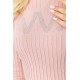 Сукня в'язана в рубчик, колір пудровий, 204R173