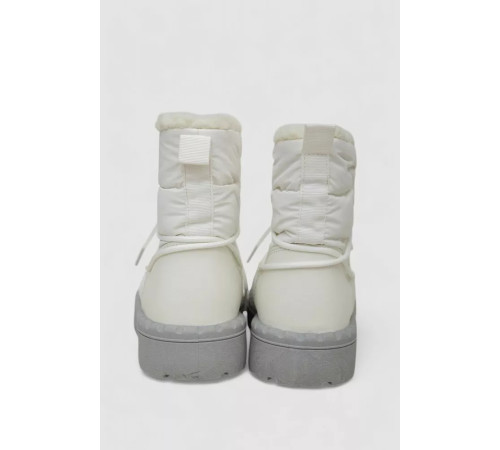 Дутики жіночі зимові на хутрі, колір біло-сірий, 248RFM07