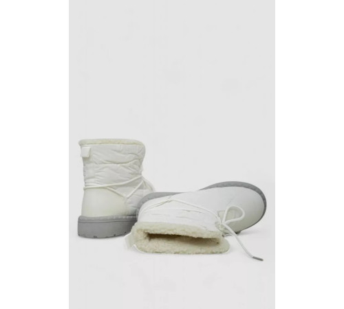 Дутики жіночі зимові на хутрі, колір біло-сірий, 248RFM07