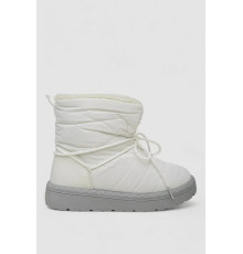 Дутики жіночі зимові на хутрі, колір біло-сірий, 248RFM07