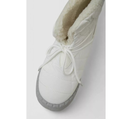 Дутики жіночі зимові на хутрі, колір біло-сірий, 248RFM07