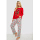 Піжама жіноча на флісі, колір червоний, 243R04256