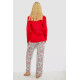 Піжама жіноча на флісі, колір червоний, 243R04256