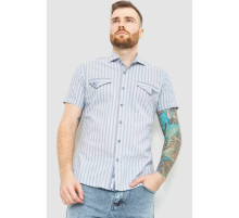 Сорочка чоловіча в смужку, колір сіро-блакитний, 186R0618