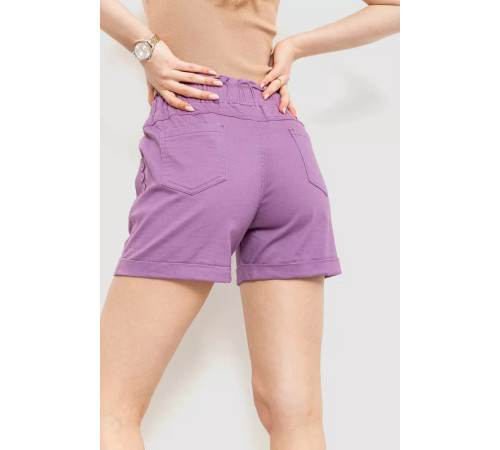 Шорты женские с манжетом, цвет светло-фиолетовый, 214R650.